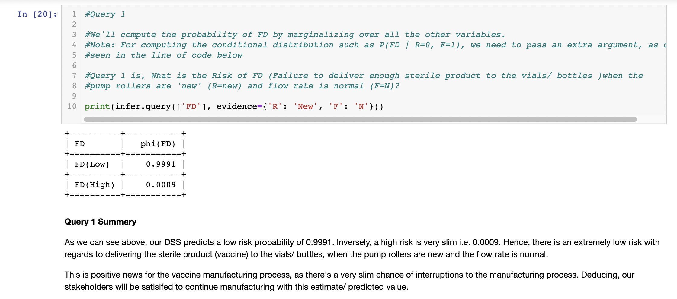 Fig 9 - Query 1 for DSS