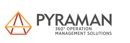 Pyraman brand mark representing an enterprise quality management platform for healthcare and life sciences