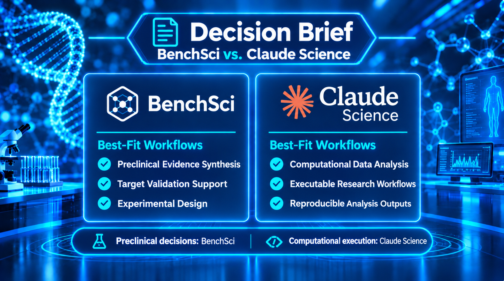 BenchSci vs. Claude Science: Which is Better for AI Co-Scientist Research?